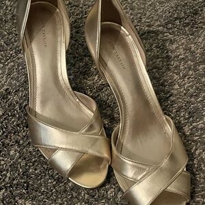 Ann Taylor Metallic Gold Heels